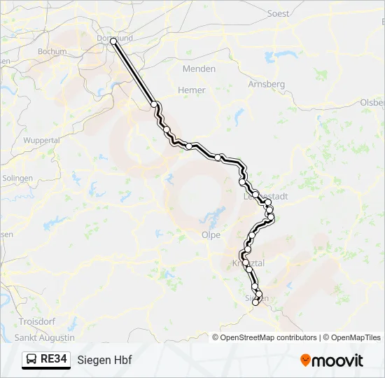 RE34 Bus Line Map