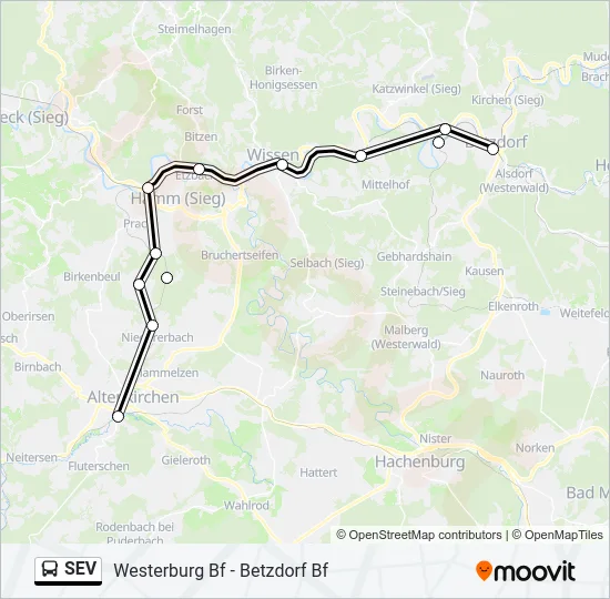 SEV Bus Line Map