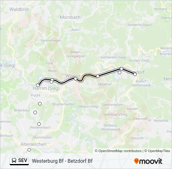 SEV Bus Line Map