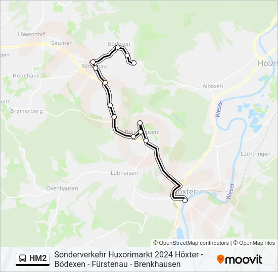 HM2 Bus Line Map