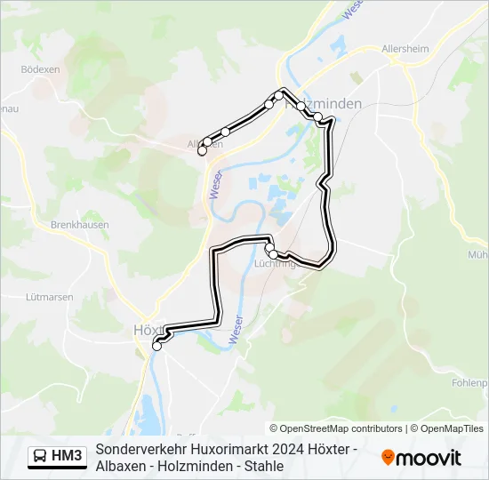 HM3 Bus Line Map