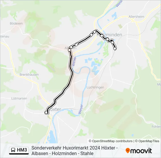 HM3 Bus Line Map