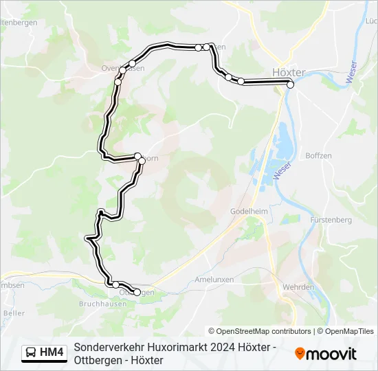 HM4 Bus Line Map