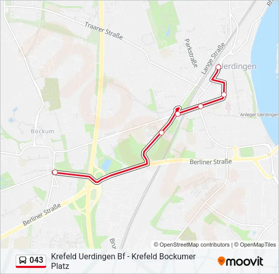 043 Bus Line Map