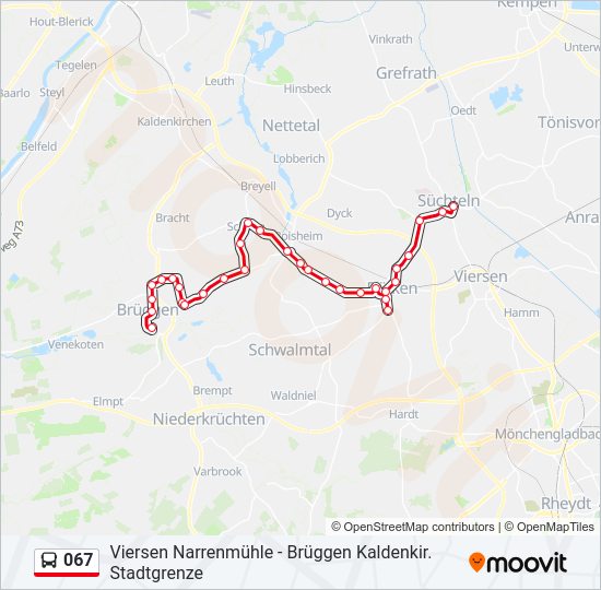 067 Bus Line Map