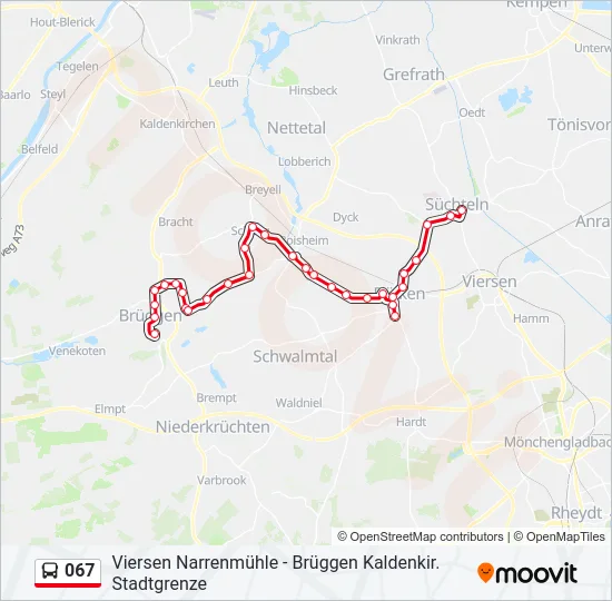 067 Bus Line Map