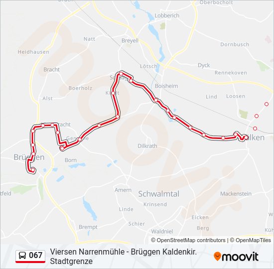 067 Bus Line Map