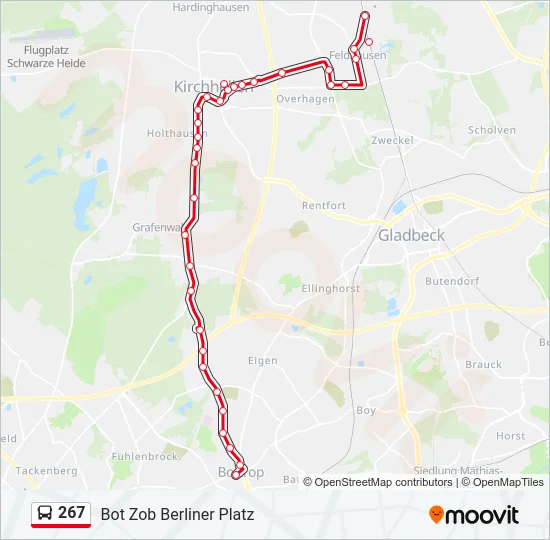267 Bus Line Map