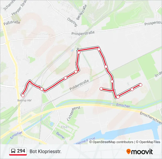 294 Bus Line Map