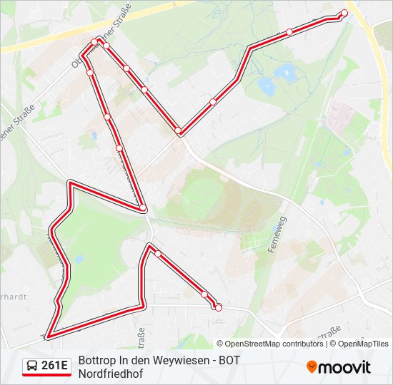 261e Route Fahrpläne, Haltestellen & Karten Bottrop Im Beckram