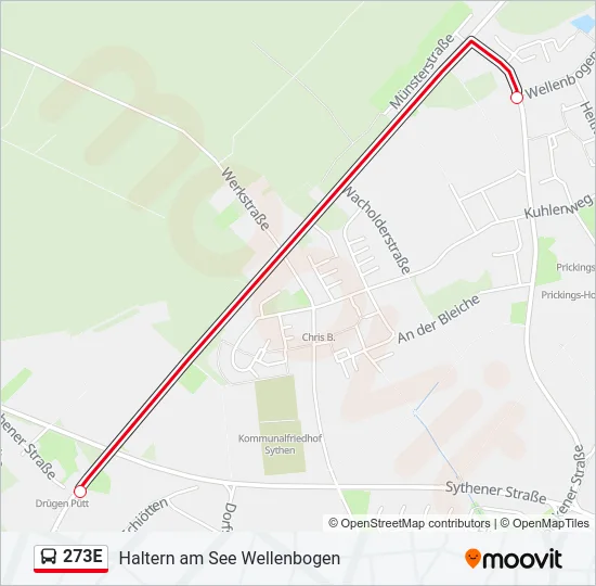 Автобус 273E: карта маршрута