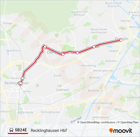 SB24E Bus Line Map