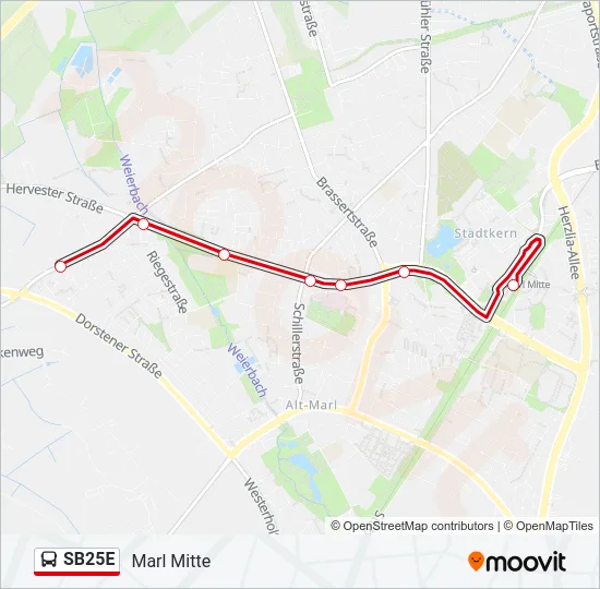 SB25E Bus Line Map