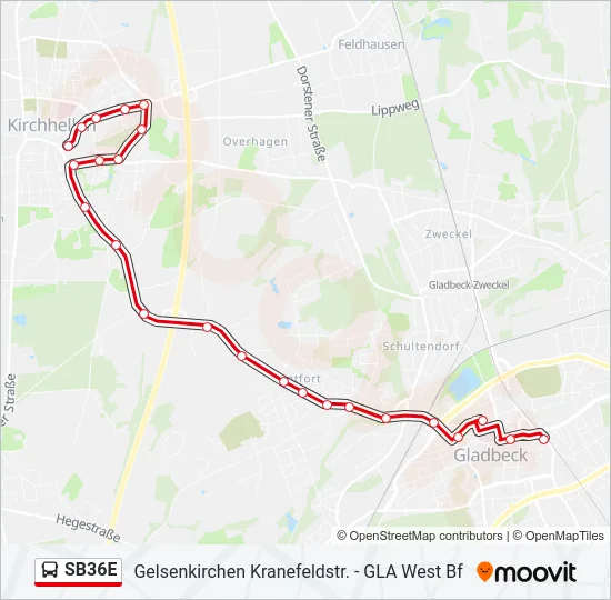 SB36E Bus Line Map