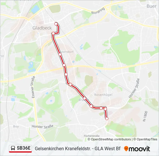 SB36E Bus Line Map