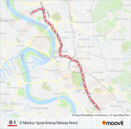 E Subway Line Map