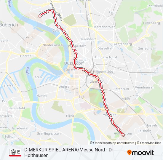 E Subway Line Map