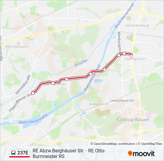 237E Bus Line Map