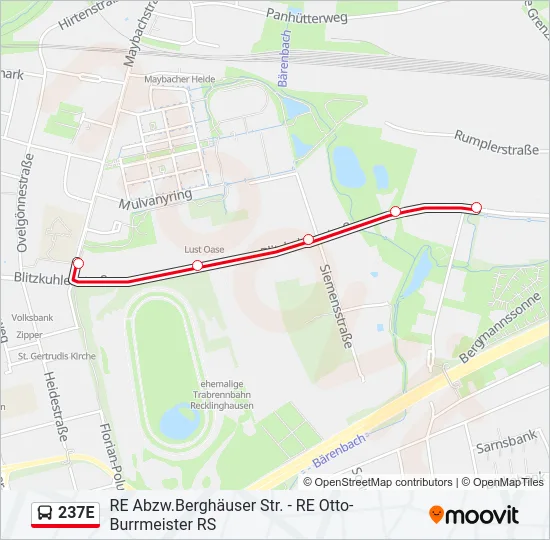 237E Bus Line Map
