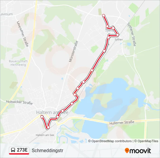 273E Bus Line Map
