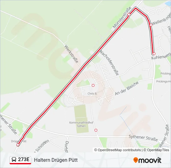 273E Bus Line Map