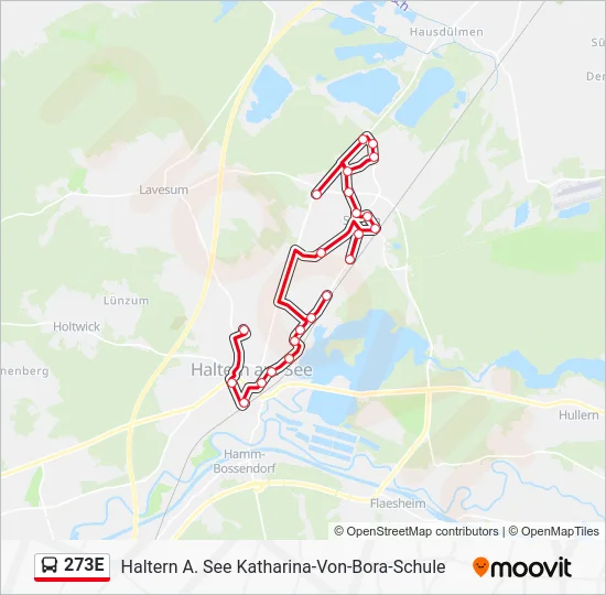 Автобус 273E: карта маршрута