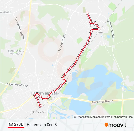 273E Bus Line Map