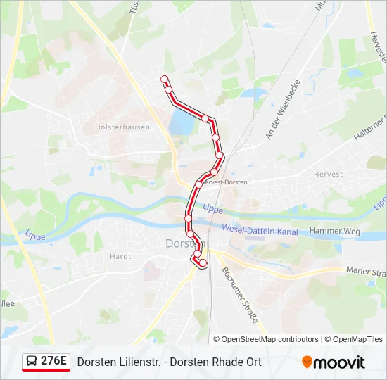 276E Bus Line Map