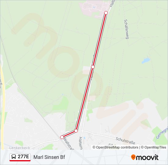 277E Bus Line Map