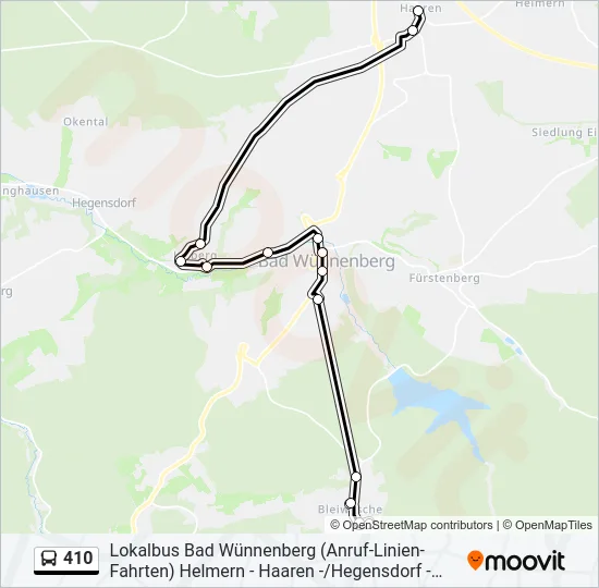 410 Bus Line Map