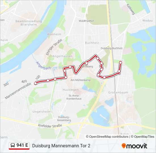 941 E Bus Line Map