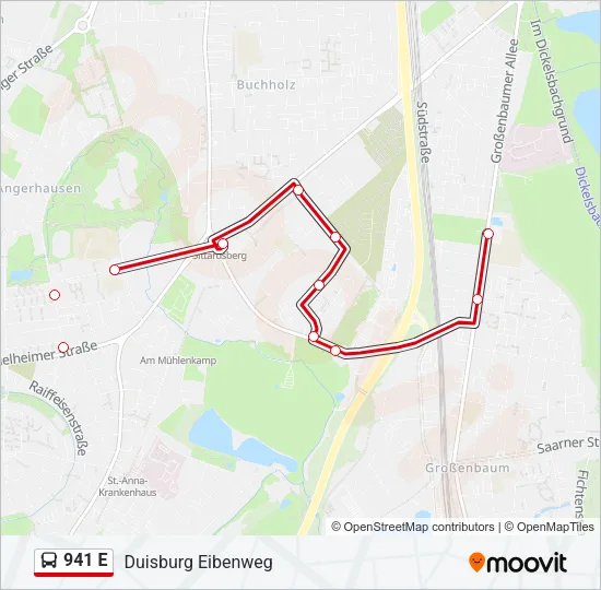 941 E Bus Line Map