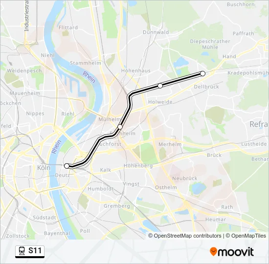S11 Train Line Map