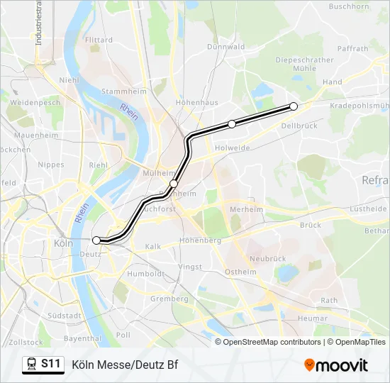 S11 Train Line Map