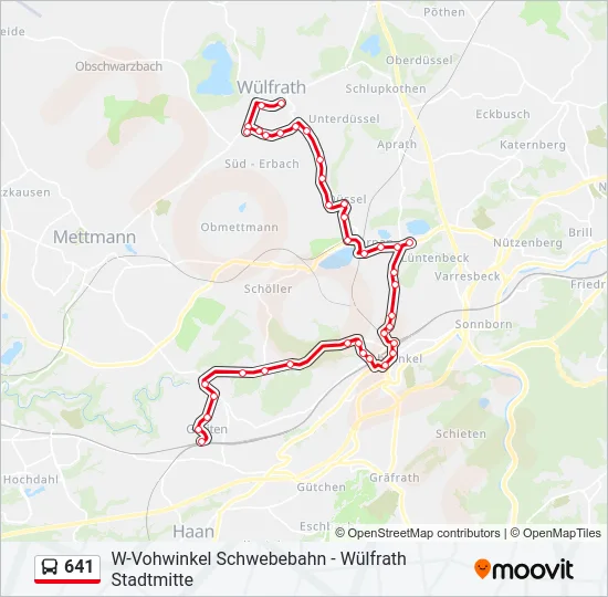 641 Bus Line Map