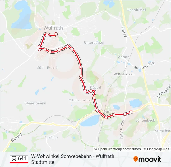 641 Bus Line Map
