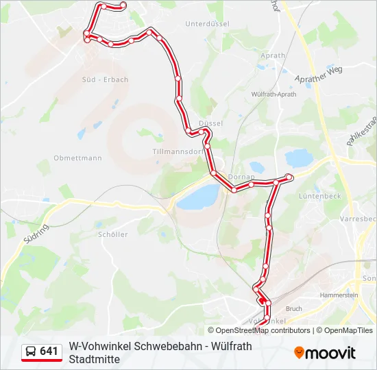 641 Bus Line Map