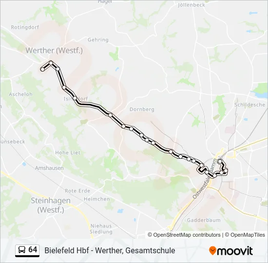 64 Bus Line Map