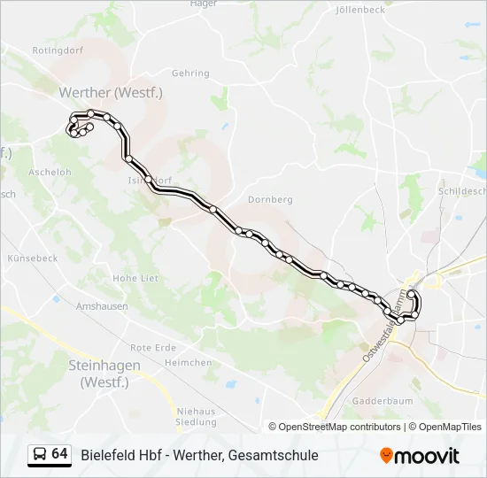 64 Bus Line Map