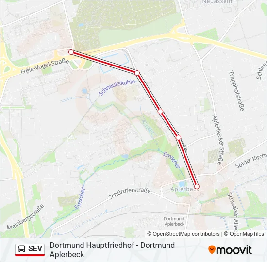 SEV Bus Line Map