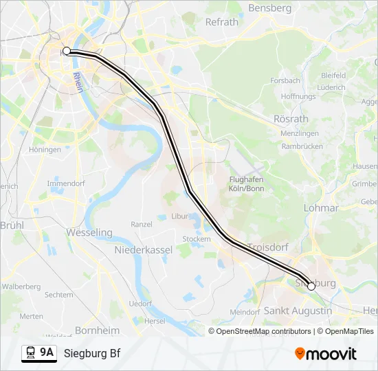 9A Train Line Map