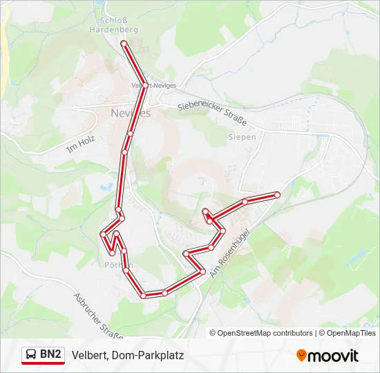 Buslinie BN2 Karte