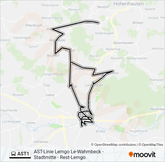AST1 Bus Line Map