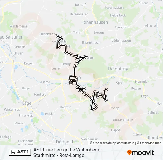 AST1 Bus Line Map