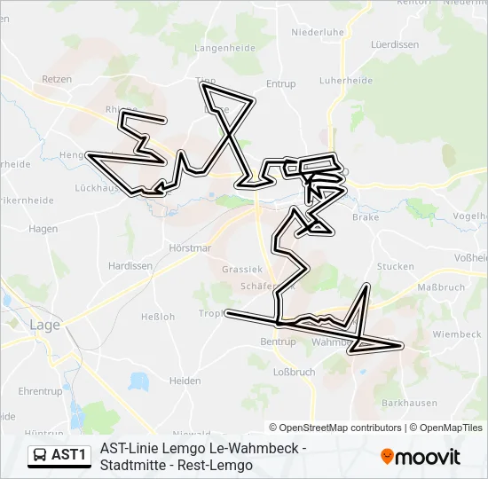 AST1 Bus Line Map