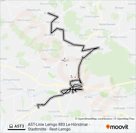 AST3 Bus Line Map