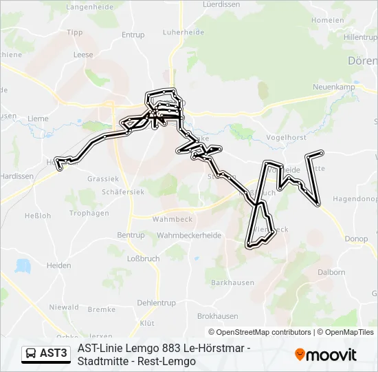 AST3 Bus Line Map
