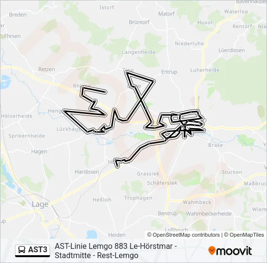 AST3 Bus Line Map