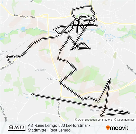 AST3 Bus Line Map