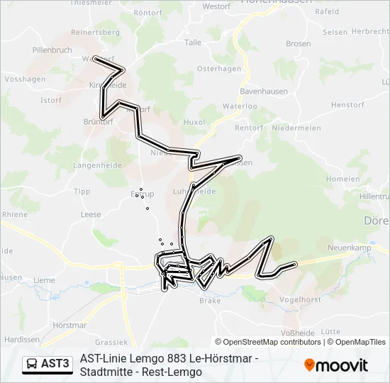 AST3 Bus Line Map